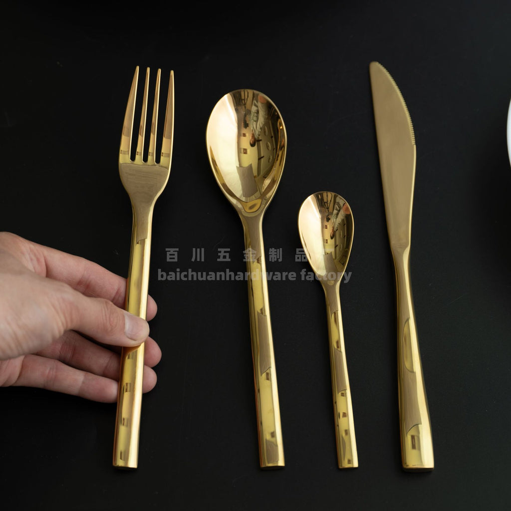 Nordic Style ins304Stainless Steel Steak Knife Fork Spoon Wave Pattern Creative Simple Western Dining Utensils Hotel Supplies Wholesale