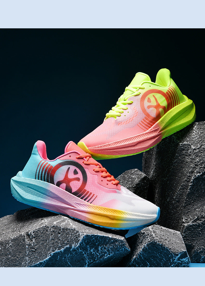 Massk New2025Carbon Plate Popcorn Bottom Running Shoes Men's Marathon Children's Sports Shoes Training Shoes