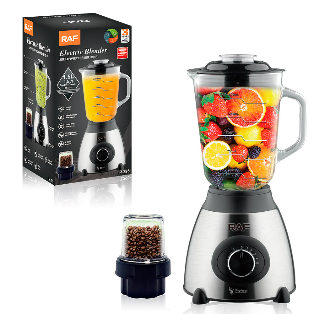 Multifunctional EU/US Standard Juicer Household Fully Automatic Fruit and Vegetable Juicer Blender Glass R.295