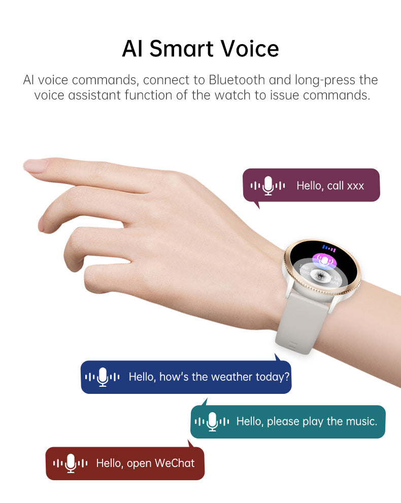 T01Smart Watch1.39inch Bluetooth call, heart rate monitor, step counter, sleep monitoring, message notifications, exercise