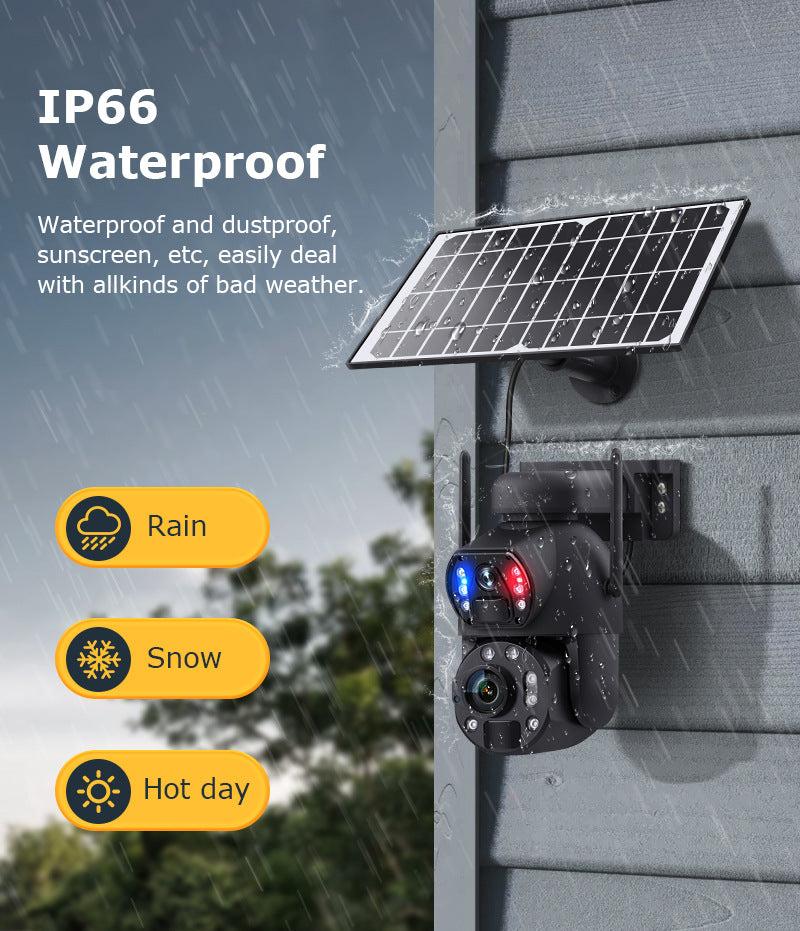 6MP High Definition Bullet Camera36Optical zoom outdoor full color night vision4G Wireless Solar Camera