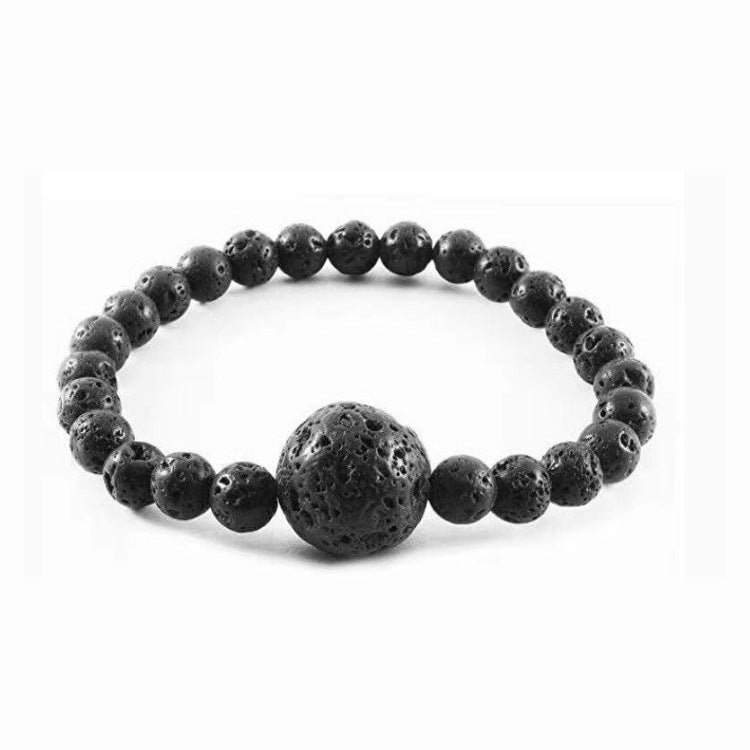 Men's White Turquoise Bracelet6mm Natural Stone Beads Volcanic Stone Bracelet Fake Protein Tiger Eye Frosted Beaded Bracelet