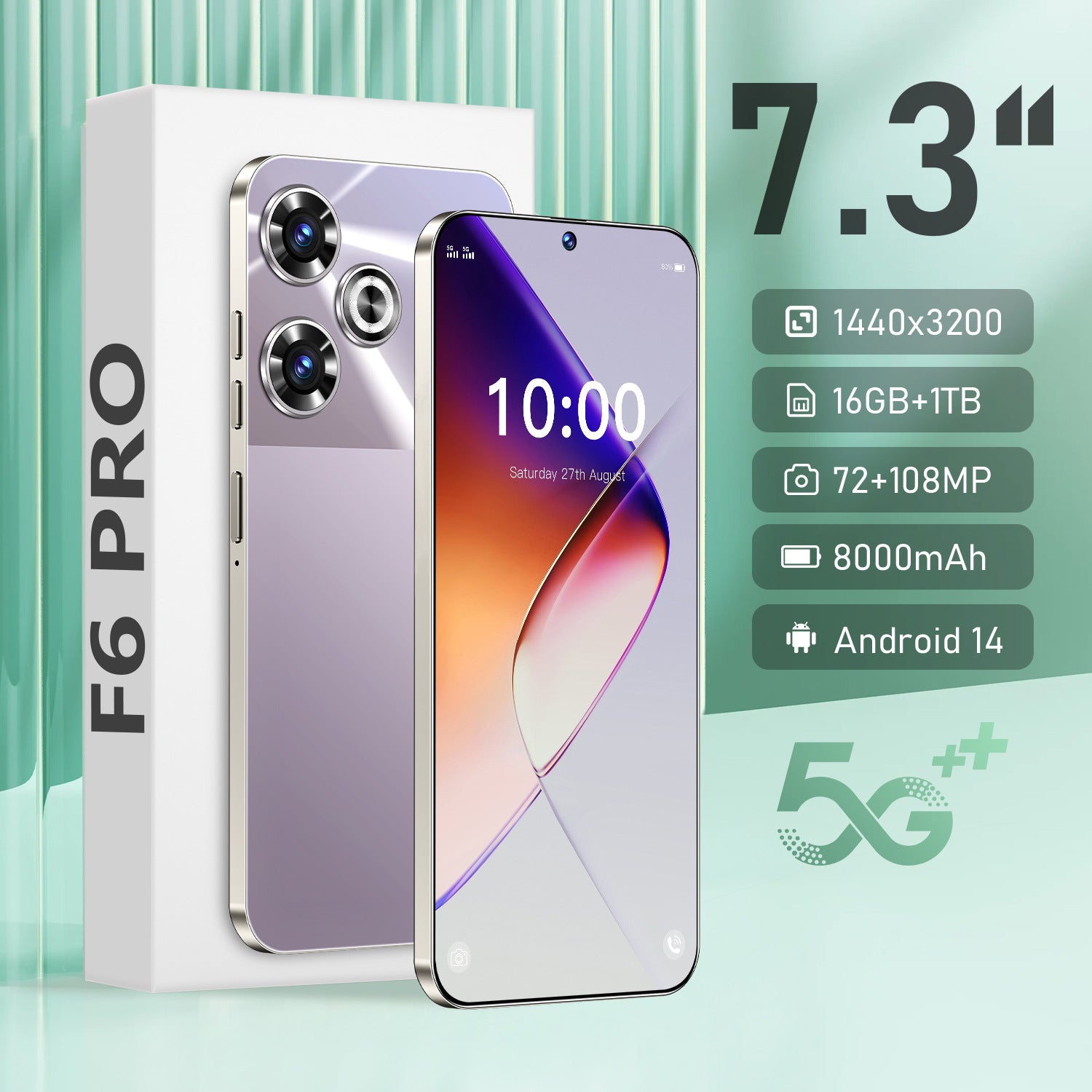 2025New Product F6 PRO Mobile Phone16+1T Smart All-in-One Machine Source Factory Available