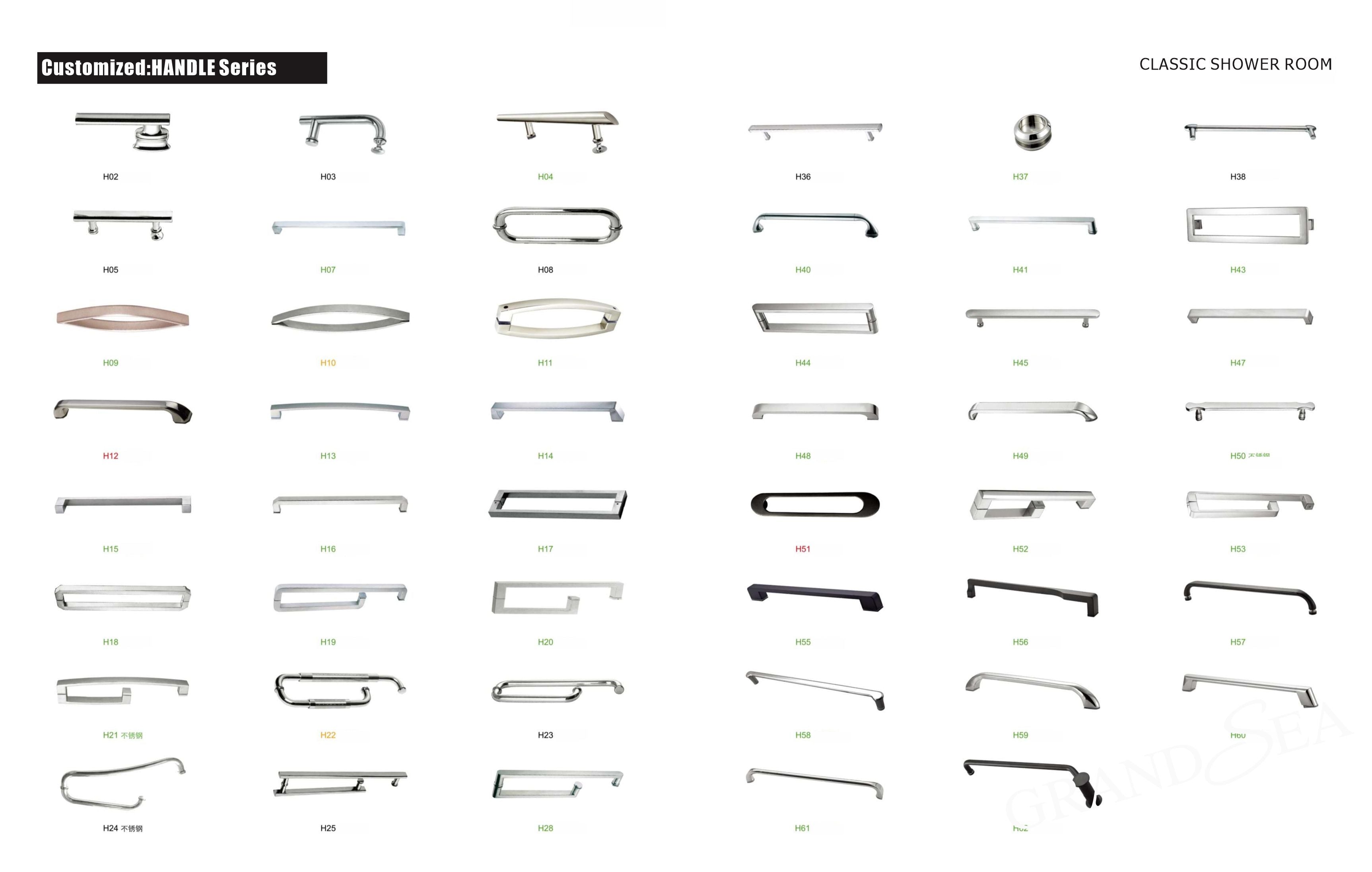 Luxury Simple Bathroom Sliding Tempered Glass Aluminum Frame Door Shower