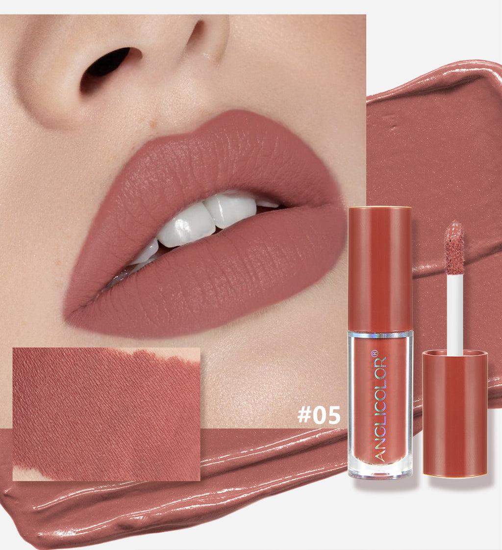 12Color Lip Glaze Set Velvet Matte Matte Lip Gloss Non-Fading Liquid Lipstick European and American Makeup