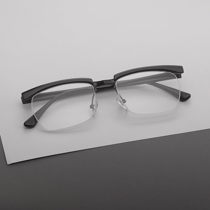 Tom Hardy's Legend of the Underground Half-Frame Glasses Frame High-End Blue Light Blocking Optical Glasses Internet Celebrity Style