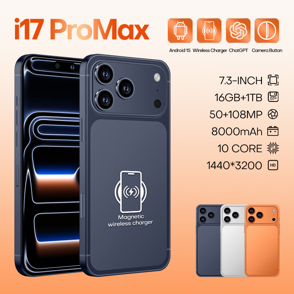 New i17 ProMax Smartphone Android7.3Inch16+1T Mobile Phone Source Manufacturer