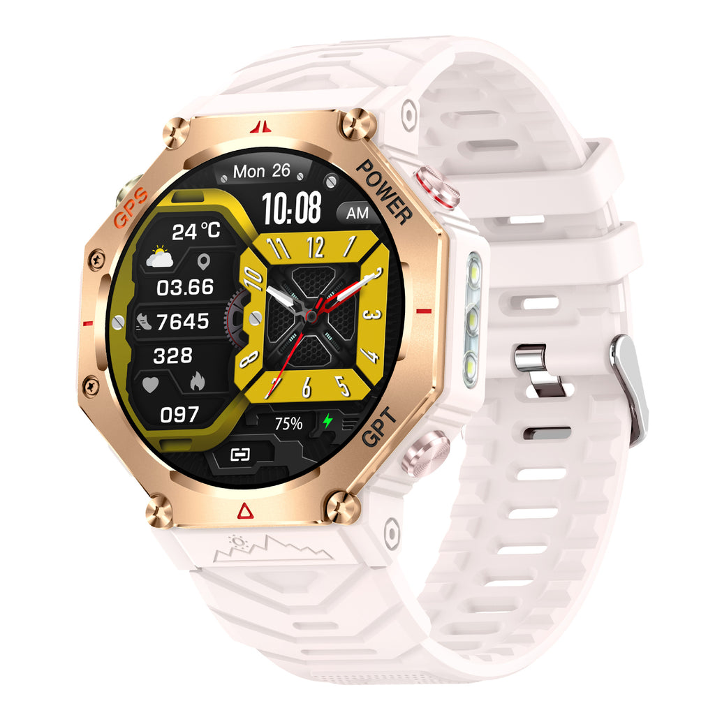 KC91Smart Watch Bluetooth Call Heart Rate Pedometer Sleep3ATM Waterproof GPS Beidou Positioning Sports Three-Proof