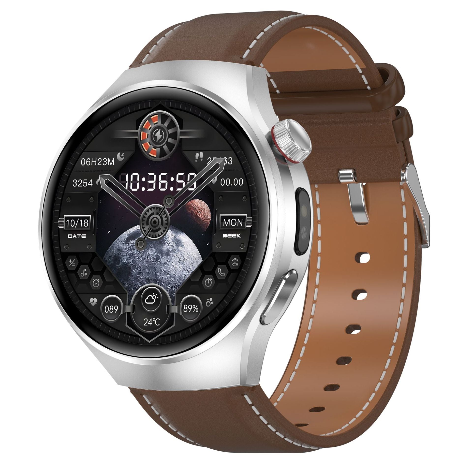 Watch5Smart Watch1.52inch Bluetooth Call Heart Rate Pedometer Sleep Monitor Waterproof Shockproof Dustproof Sports Flashlight