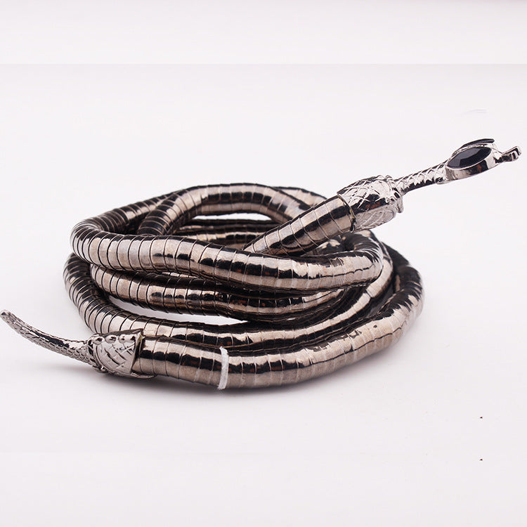 New Women's Snake Bone Chain Casual Style Choker Snake Year Necklace Minimalist Style High-end Snake Shape Necklace