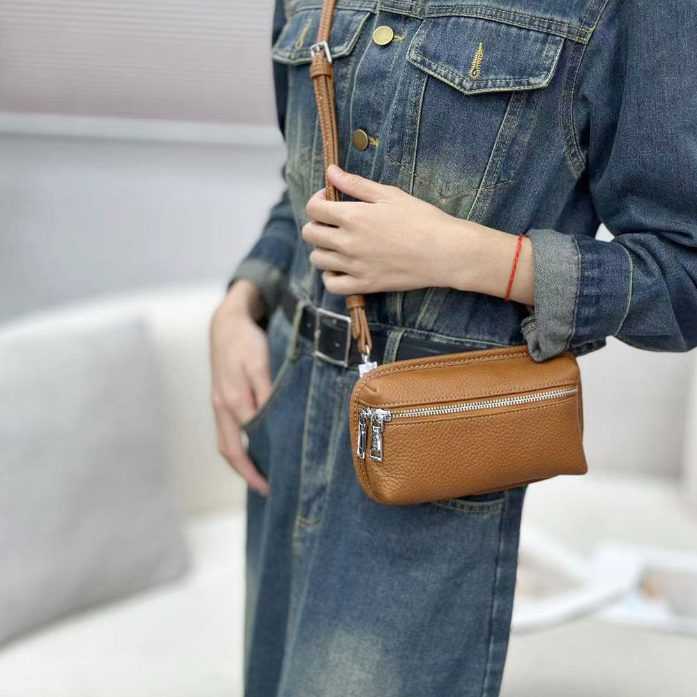 Compact and Exquisite Phone Bag for Women2025New Lightweight Simple Chest Bag Fashionable Portable Mini Crossbody Bag Small Bag