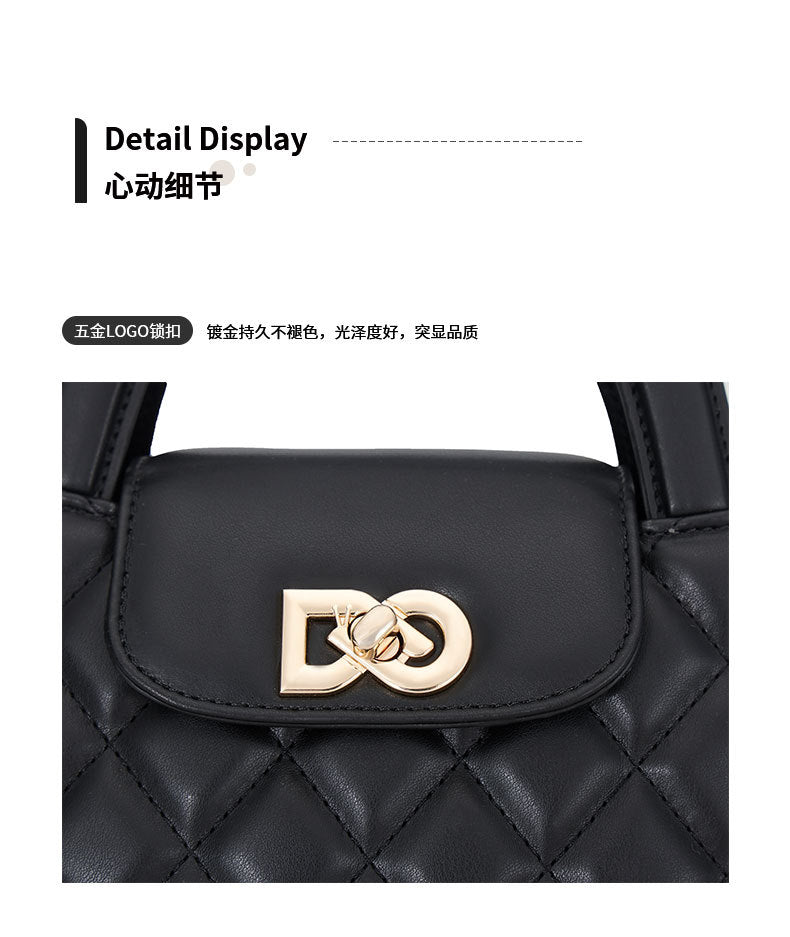 2024New Special-Interest Design Women's Handbag PU Chain Commuter Shoulder Bag Exquisite Exquisite Women's Bag