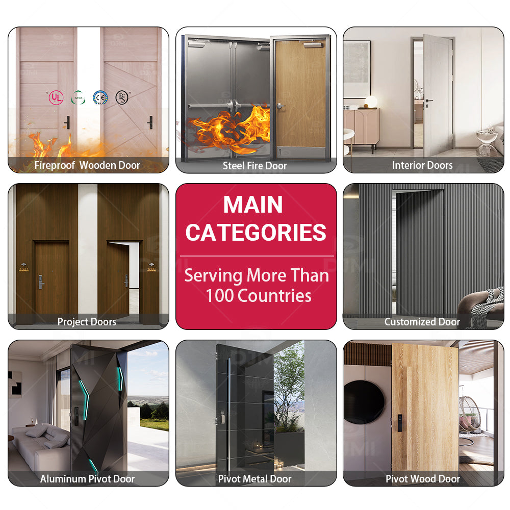 Fire Proof Veneer Laminated Fire Rated Commercial Wood Door Design Hotel Door