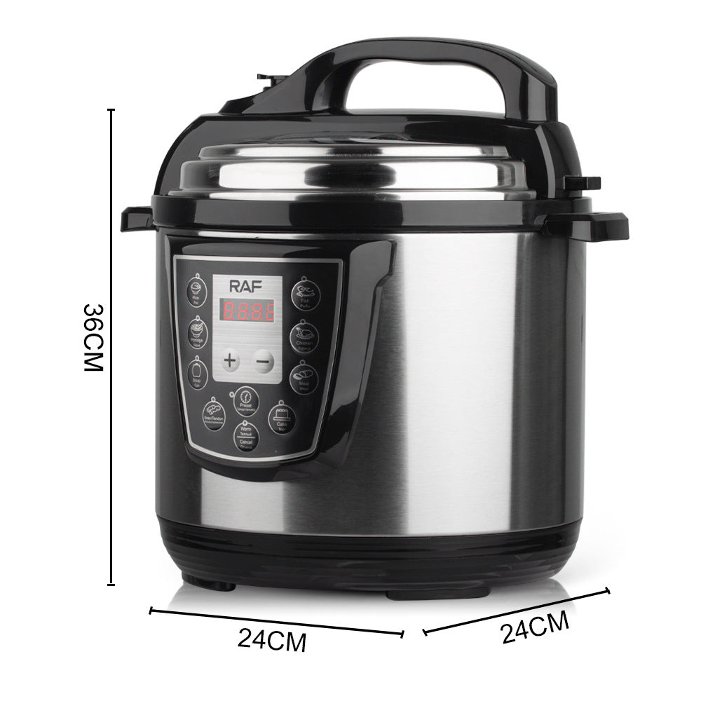 Electric Pressure Cooker Household Multi-Functional Rice Cooking Stewing Soup Open Lid Sauce Collection Can Reserve Rice Cooker Pressure Cooker6L
