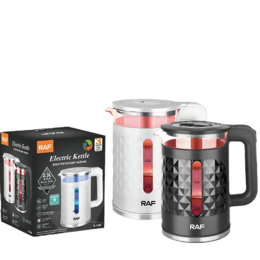 RAF European Standard Household Electric Kettle Automatic Power-off Kettle Health Kettle304Wholesale Glass Electric Kettle R.7896