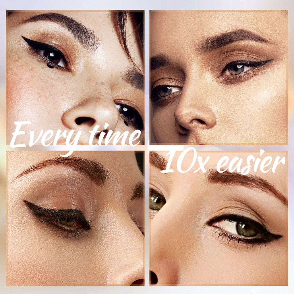 Double-ended Stamp Eyeliner Pen Waterproof Non-Smudge Pattern Stamp Eyeliner Pen Makeup Wholesale