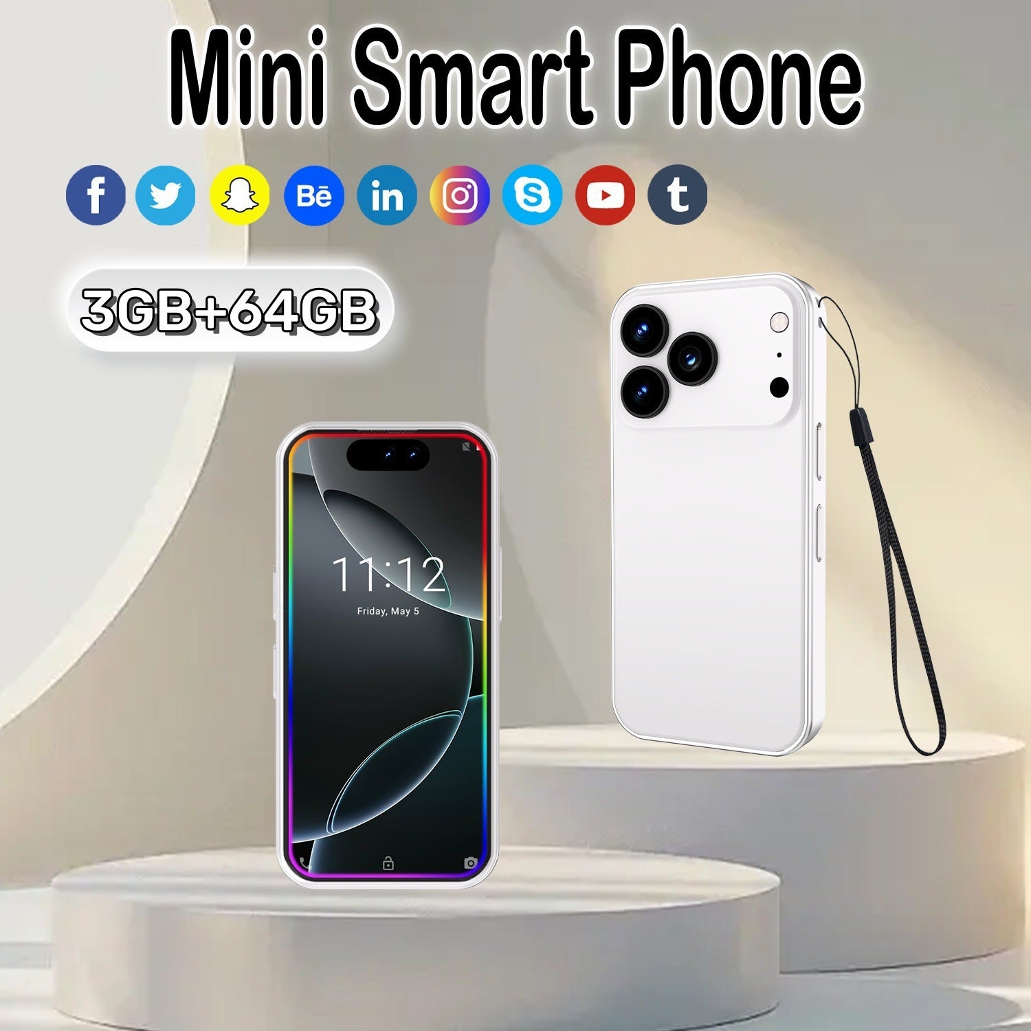 Export Mini 17promax New Mini Phone Android Smart Google Store4.0Inch3G