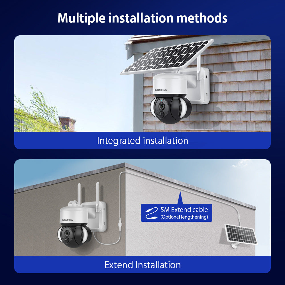 Solar Energy WiFi Camera tuya Tuya Surveillance HD Night Vision Waterproof Infrared Dual Camera Wide Angle