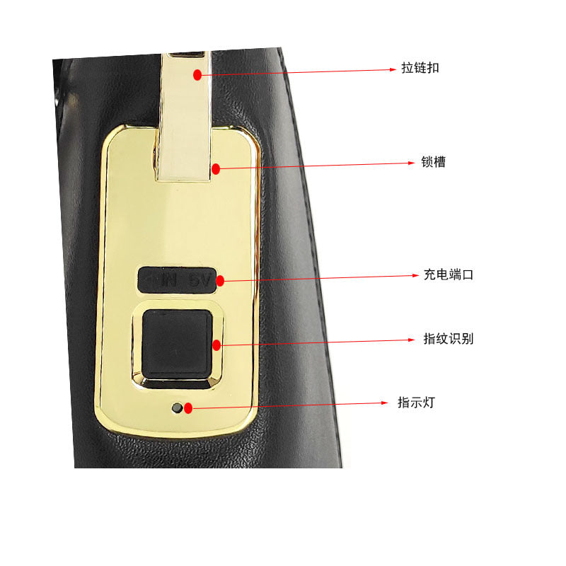 Fingerprint Lock Clutch Bag Large Capacity Business Men's Genuine Leather Handheld Luxury Woven Clutch Portable Fingerprint Unlock
