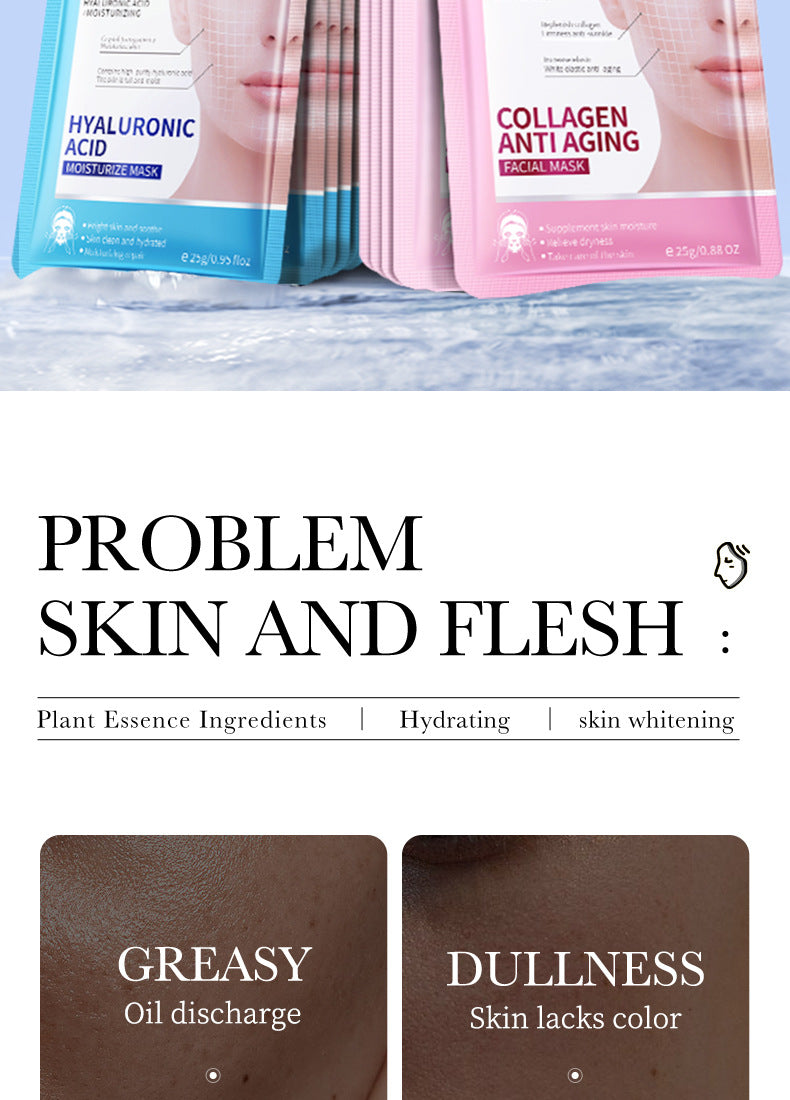 BIOAOUA Hyaluronic Acid Moisturizing Mask Moisturizing Brightening Hydrating Mask Skin Care Products Genuine Wholesale