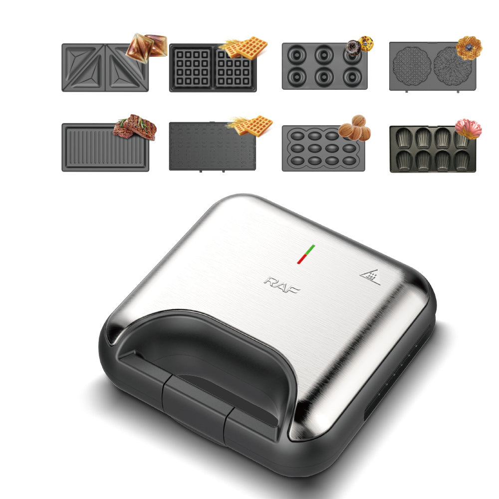 RAF Europe US Standard Household Heating Sandwich Maker Steak Maker 8-in-1 Multifunctional Waffle Maker R2291
