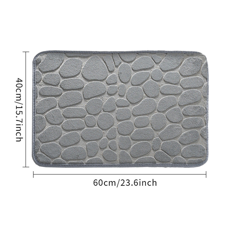 Special Coral Fleece Pebble Embossed Floor Mat Thickened Soft Bathroom Rug Machine Washable Carpet Wholesale