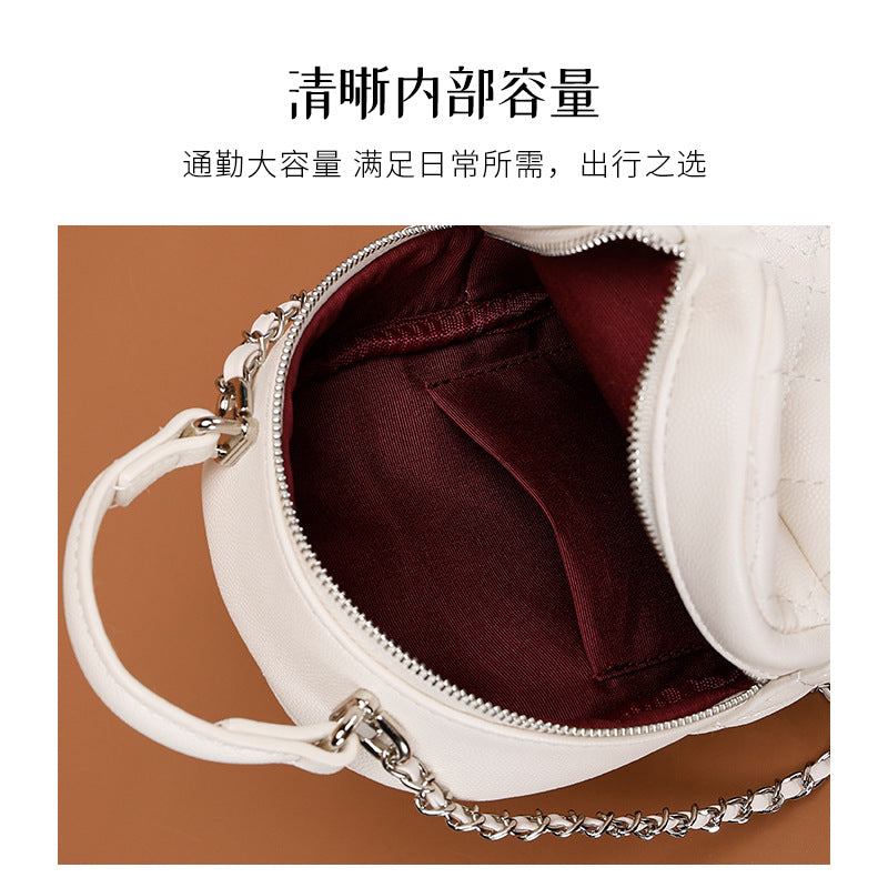 Chanel Style Quilted Chain Backpack New Simple Japanese and Korean Style Cute Mini Handbag for Women