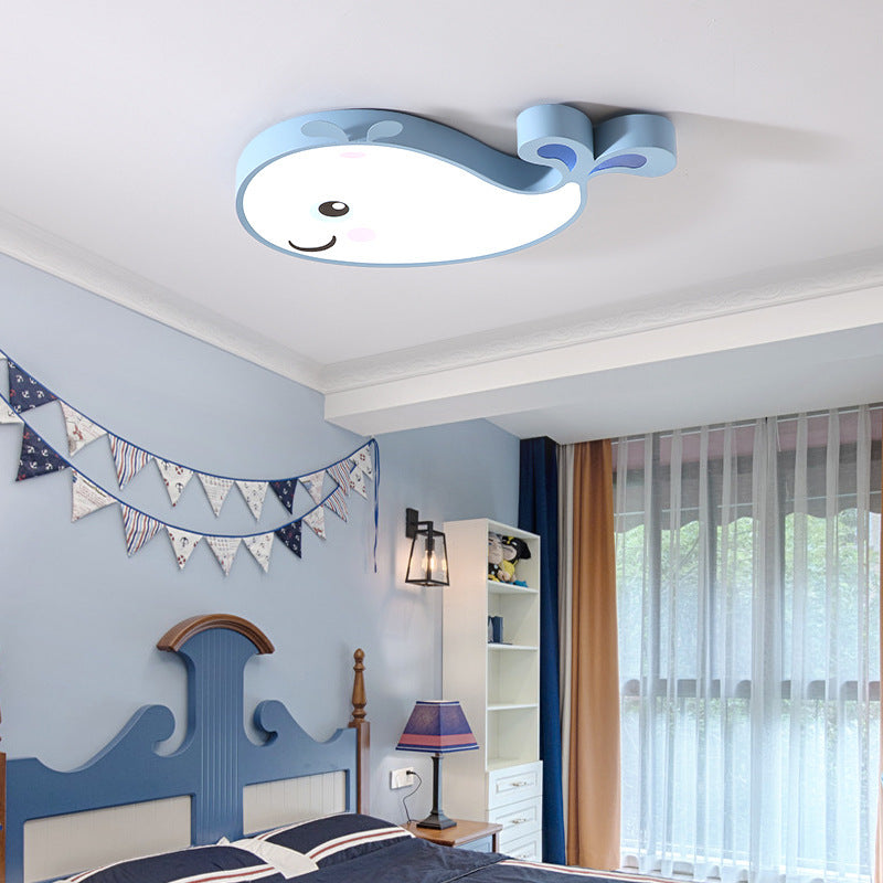 Nordic Style Simple Bedroom Light LED Ceiling Lamp Whale Creative Personality Study Room Cozy Modern Dining Room Lighting