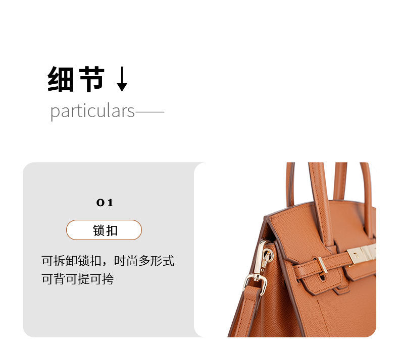 Original Design Birkin Bag Handbag for Women Commuting Large Capacity Shoulder Crossbody Bag Light Luxury Versatile Fashion Tote Bag