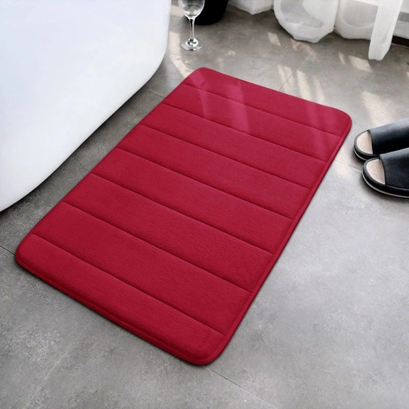 Striped Quilted Coral Fleece Floor Mat Manufacturer Wholesale Bathroom Mat Dropshipping Carpet