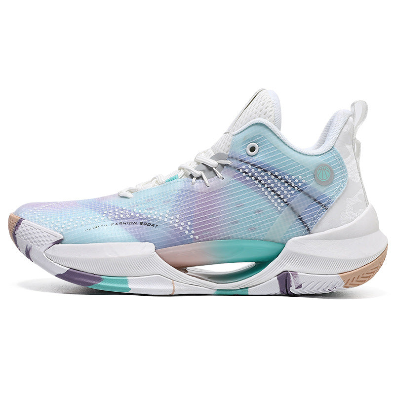 New Trendy Fashion Basketball Shoes Breathable Mesh Sports Shoes High Top Luminous Lightweight Comfortable Men's Sneakers