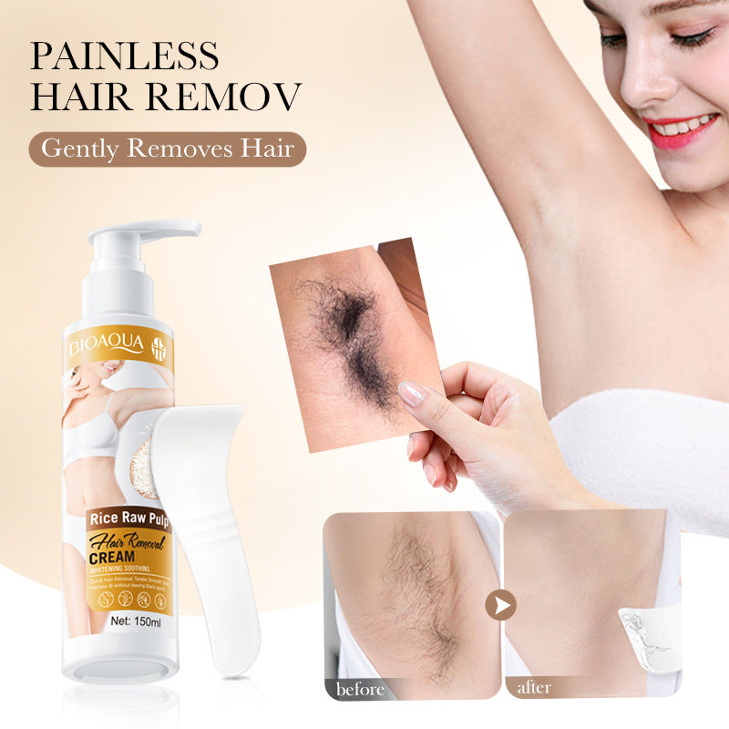 Rice Puree Whitening Hair Removal Cream BIOAOUA Soothing Leg Hair Removal Body Hair Removal Cream Wholesale
