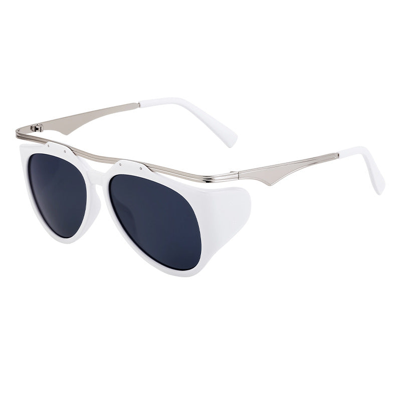 Europe and America INS Fashionable Sunglasses for Women, Irregular Cat Eye Sunglasses, Trendy Full Frame Sun Protection Glasses sunglasses