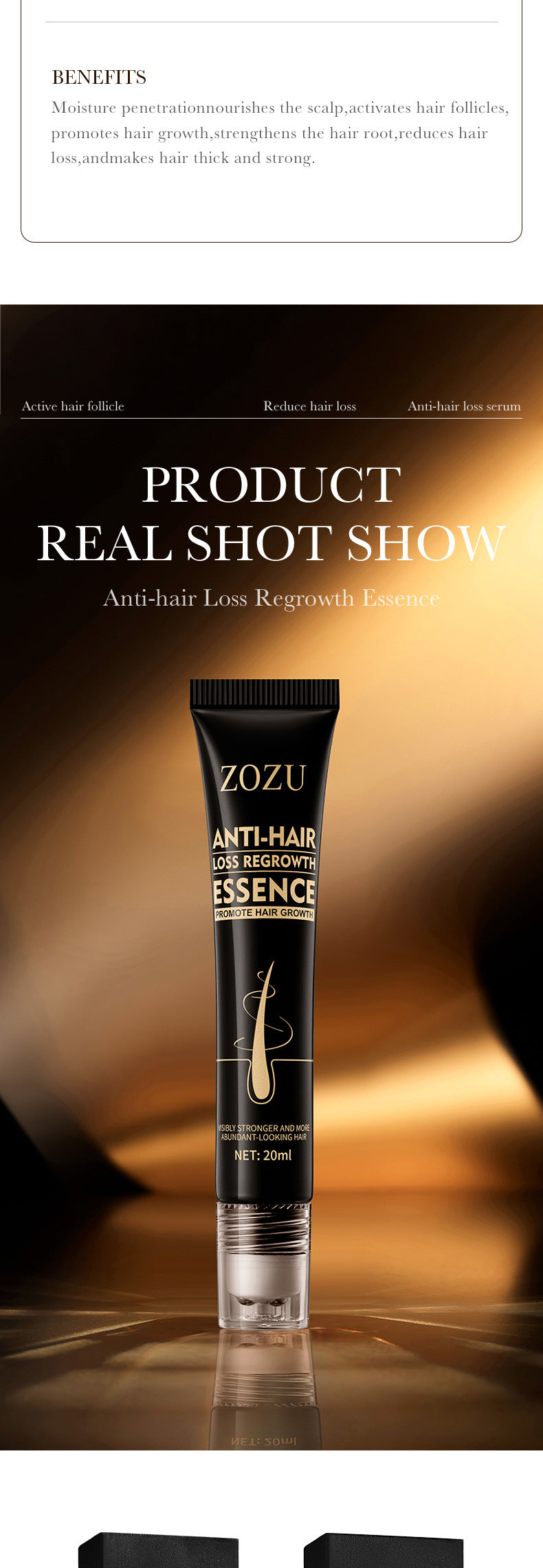Anti-Hair Loss Serum ZOZU Strengthen Hair Roots Improve Hair Loss Hair Growth Essence  Wholesale