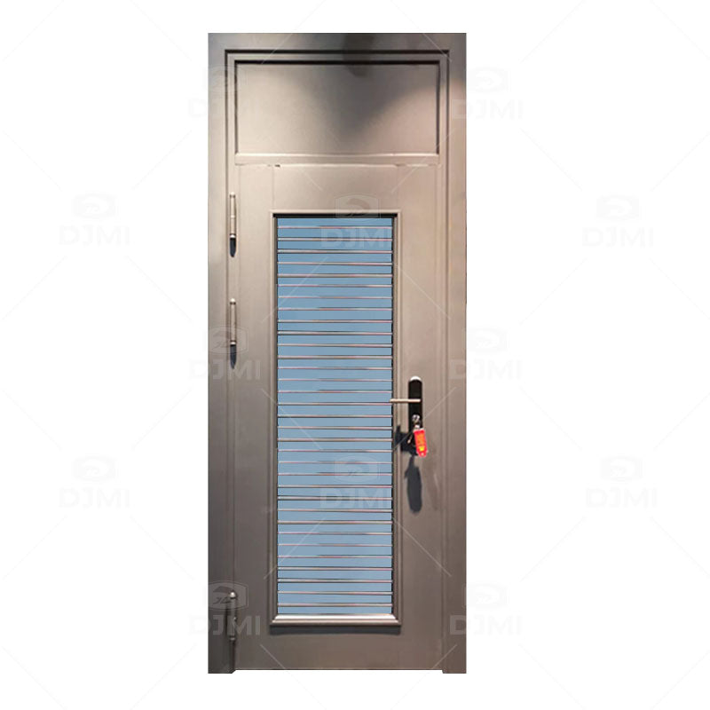Bulk Order Customize Luxury Durable Security Armored Steel Door Main Entrance Front Door With Smart Door Lock
