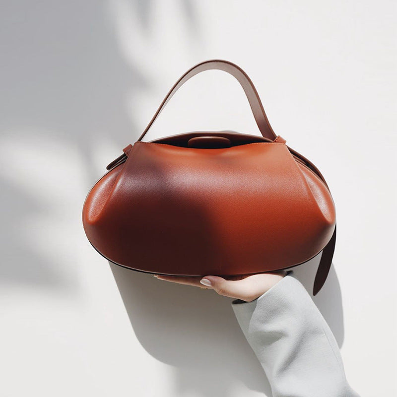 European and American Versatile Trendy Crossbody Bag Casual Three-Dimensional Women's Underarm Small Round Bag High-Quality Fashion Baguette Handbag