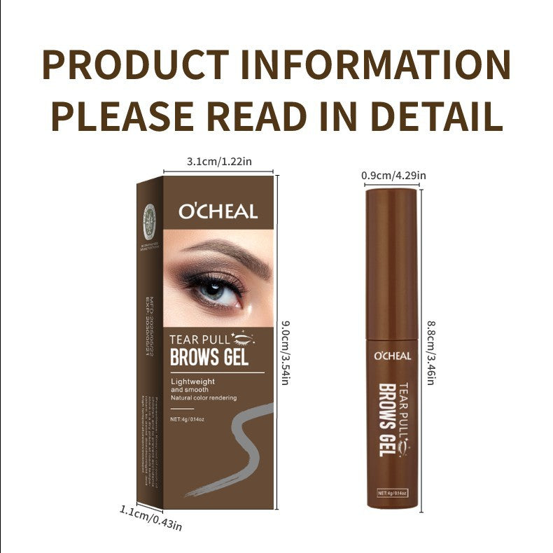Ouqianya Peel-off Eyebrow Dye Cream Waterproof Sweatproof Long-lasting 3D One-line Eyebrow Packaging