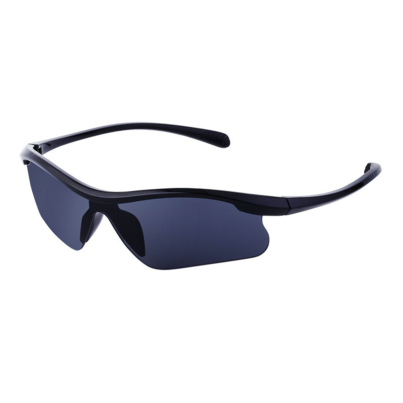 European and American Style Half-Frame Cycling Sunglasses Windproof Sunglasses for Women Personalized Outdoor Sports Running Glasses Eye Protection for Men