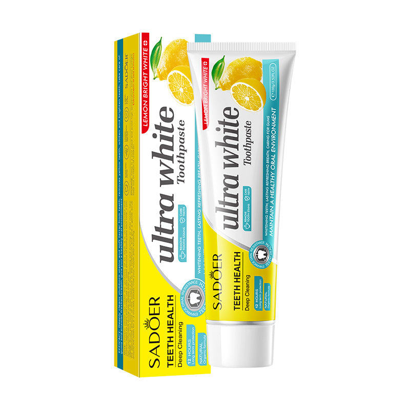 Rose Salt Brightening Stain Removal Toothpaste SADOER Oral Teeth Gum Care Plant-Based Toothpaste  Wholesale