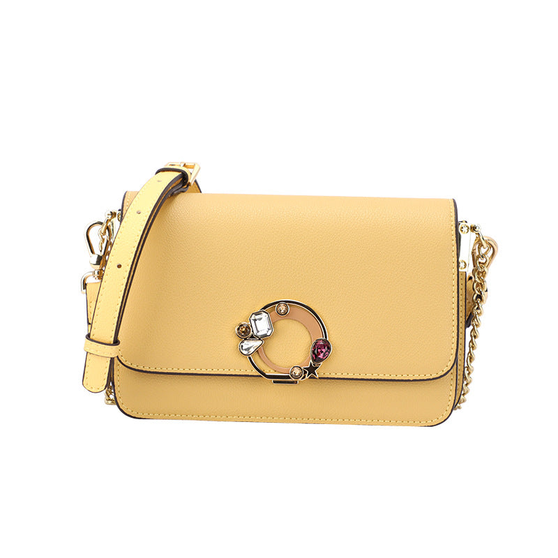 Trolis Luxury Women's Bag Two-Layer Cowhide Small Square Bag Niche Versatile Single Shoulder Crossbody Chain Women's Bag Manufacturer