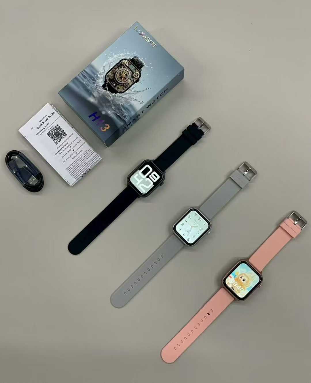 H13Smart Watch Bluetooth Call Heart Rate Pedometer Sleep Monitoring IP68Deep Waterproof GTS4Sports Three-Proof