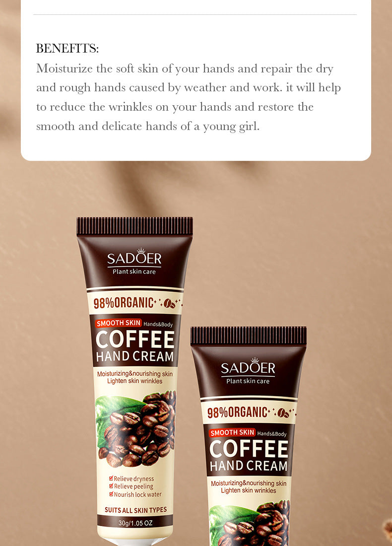 Coffee Hand Cream30g SADOER Moisturizing, anti-chapped, hydrating hand cream for  foreign trade wholesale