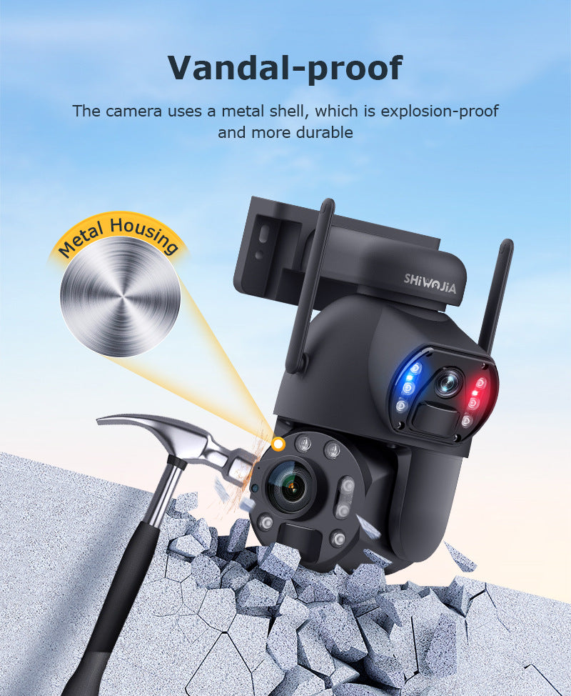 High Definition Bullet Camera36Optical Zoom Outdoor6MP Full Color Night Vision4G Wireless Solar Camera