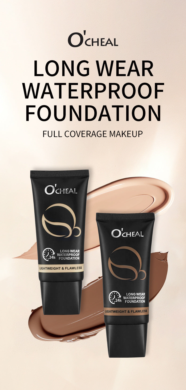 AliExpress Makeup Waterproof Foundation Liquid Acne Scar Dark Circles Concealer Bare Face Primer Yellow Black Skin Foundation Liquid