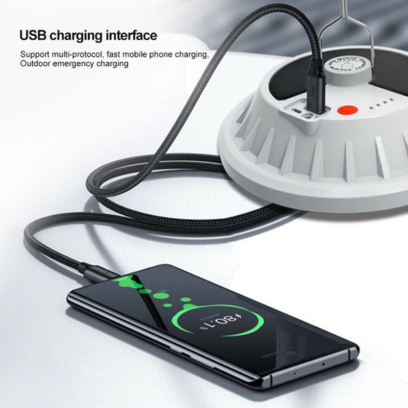 Outdoor LED Tent Light Camping Light with Remote Control Three-Leaf Bulb Emergency Light for Home Power Outage