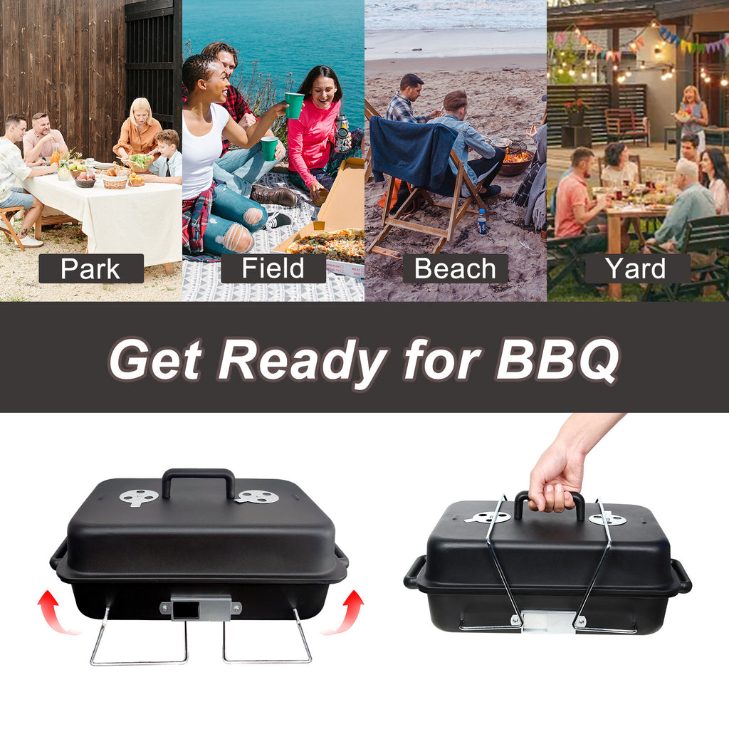 Outdoor Camping BBQ Stove, Portable Stove for Tea Brewing and Barbecue, Camping Stove, Household BBQ Rack Accessories