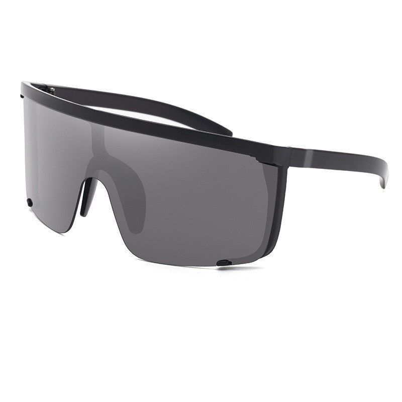 Colorful Cycling Sports Sunglasses for Men17183One-piece Windproof Frame Sunglasses for Men Trendy Sun Protection Glasses