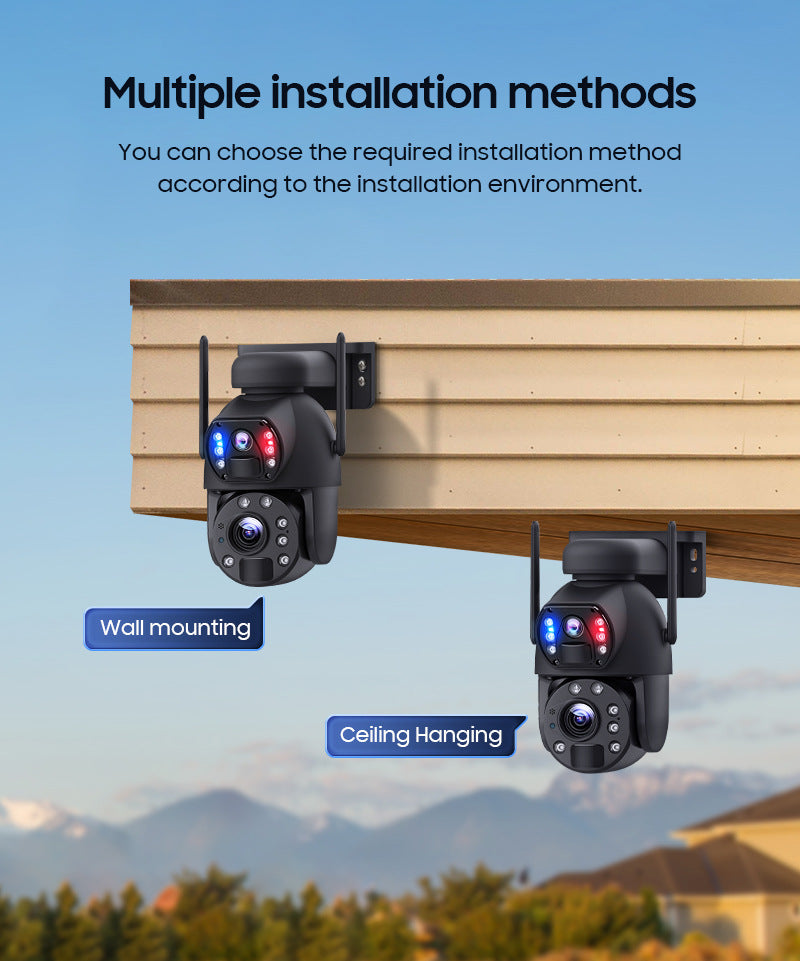 Dual Lens Dual Screen20Zoom7*24Solar Energy20W Hd600MP Metal Housing for Surveillance Camera