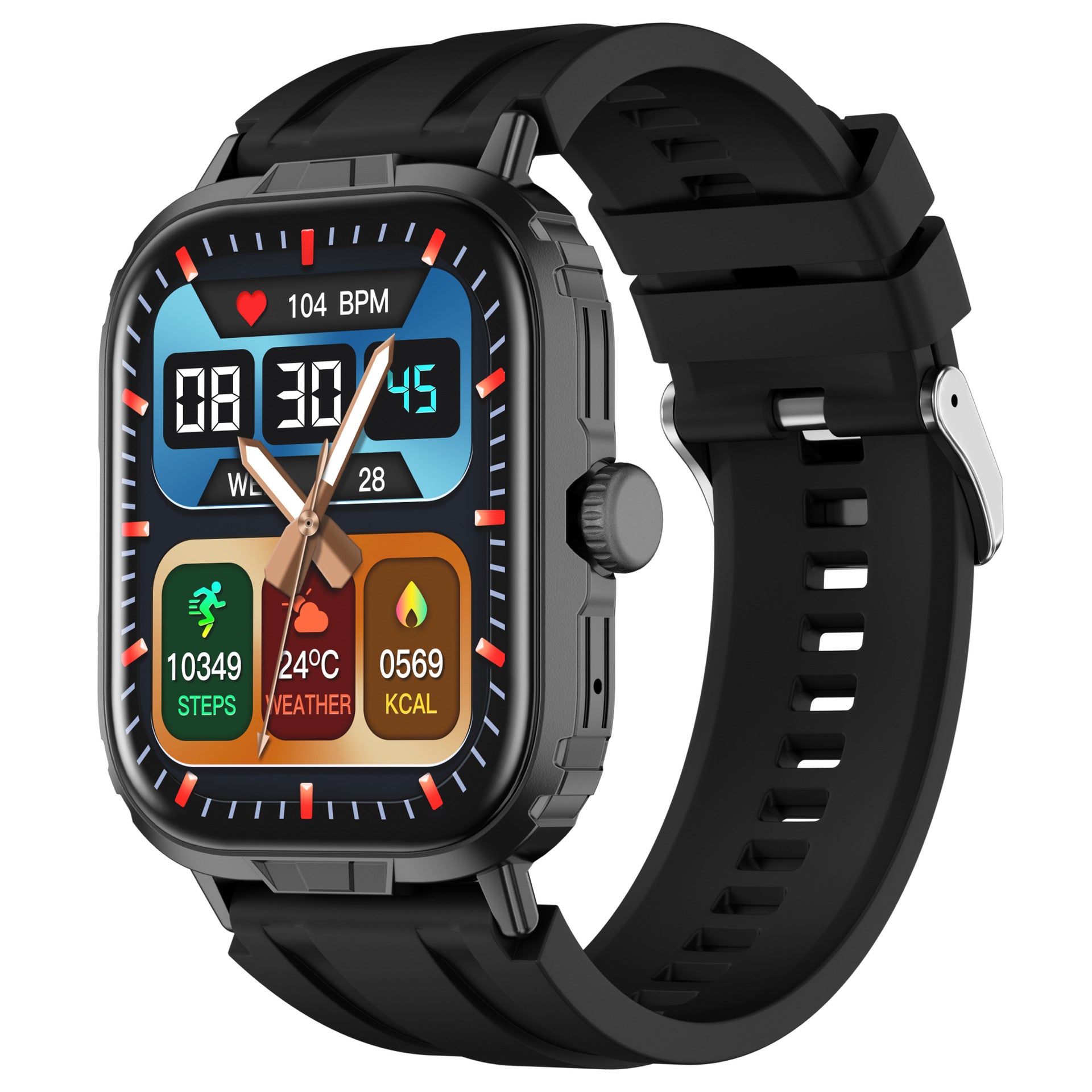 M106Smart Watch2.01inch Bluetooth Call True Heart Rate Pedometer Sleep Depth Waterproof Three-Proof Sports