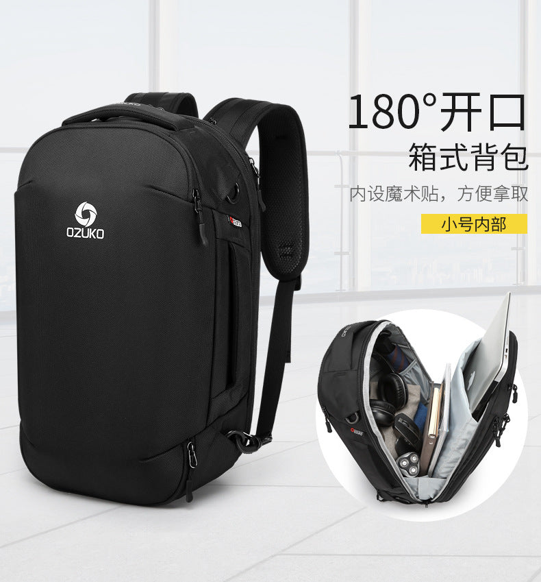 ozuko Business Backpack Men's Computer Backpack Large capacity simple trendy waterproof travel commuter bag